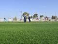 Visita a las obras de la pista de atletismo.